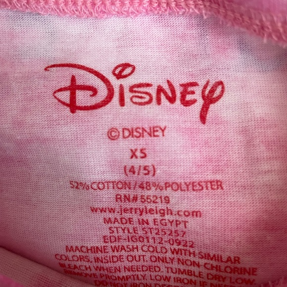 Disney stitch pink tie dye girls shirt sleeve tshirt size XS (4/5) - Picture 2 of 2